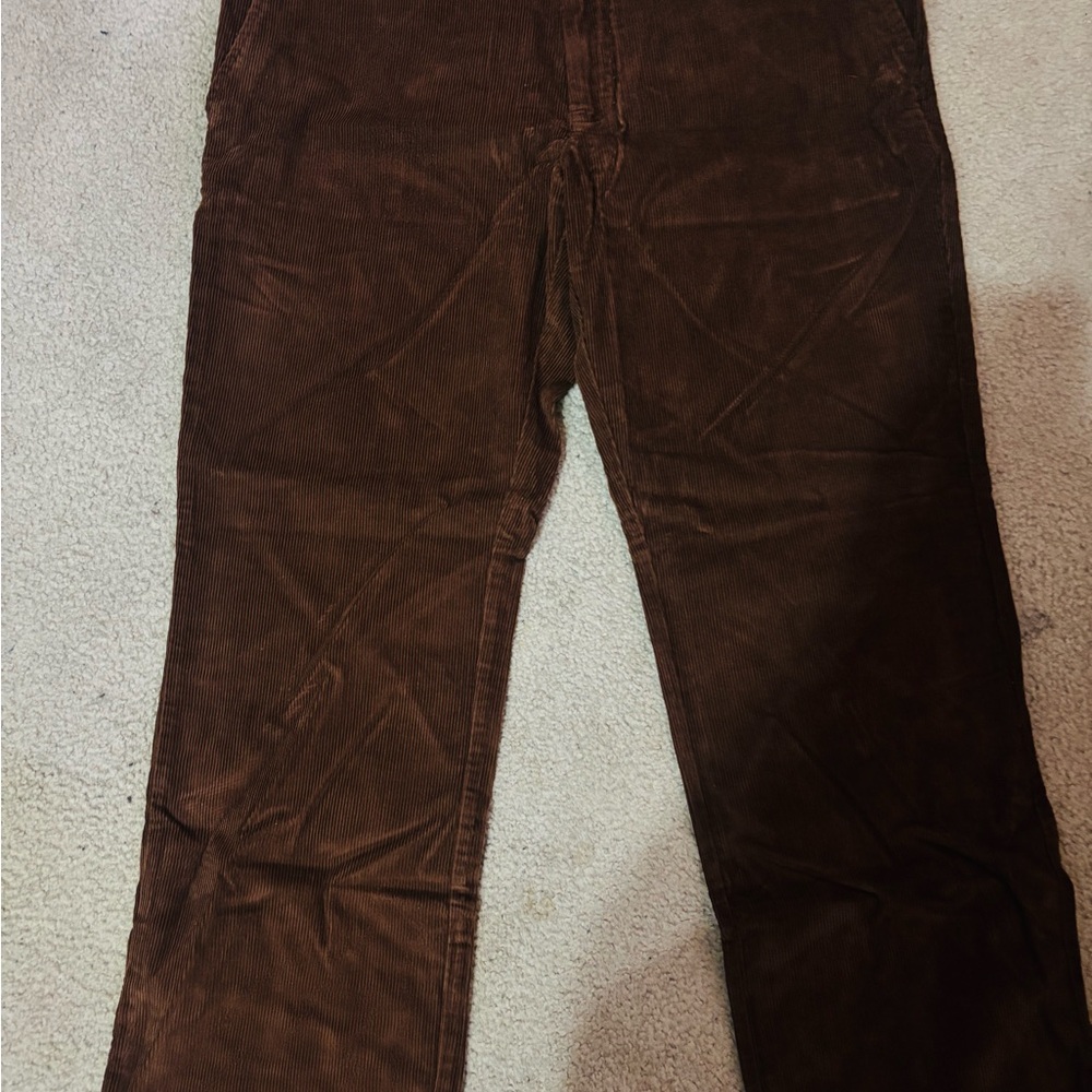 Free People Men's Deep Brown Corduroy Pants